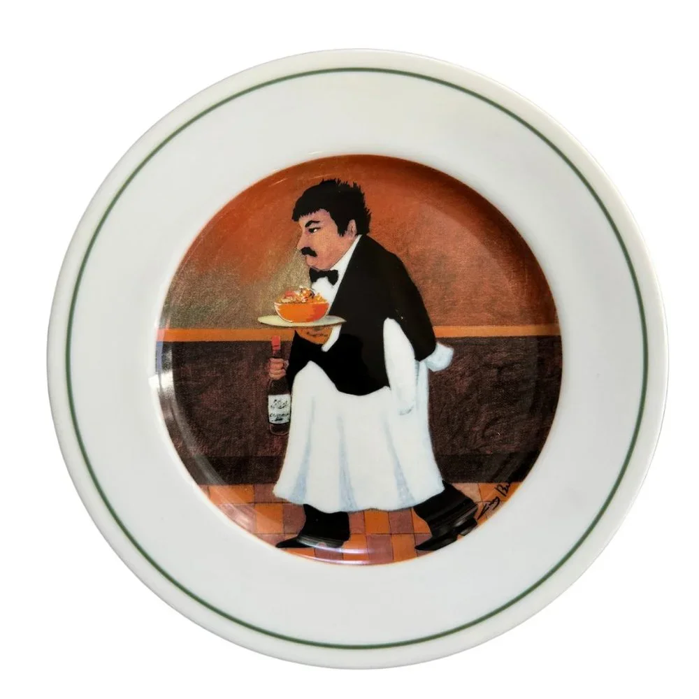 Vintage Williams-Sonoma ‘Sommelier’ Set of 6 - 8” plates Designed by Guy Buffet - Picture 4 of 9